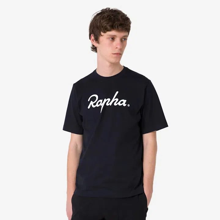 RAPHA Cotton T-Shirt Large Logo - BBK/Black White