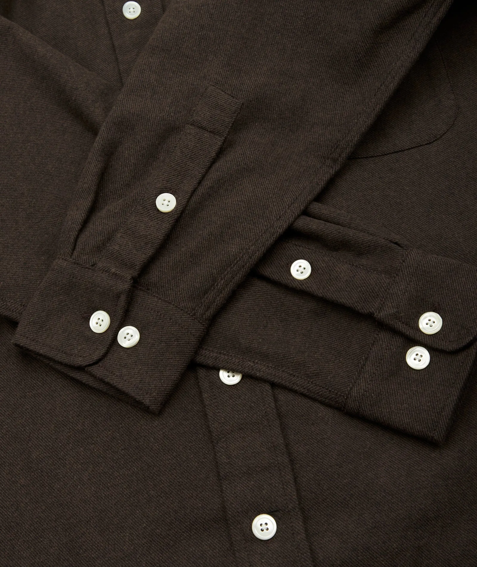 Relaxed Long Sleeved Shirt - Dark Brown