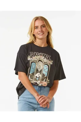 Rip Curl Tropical Tour Hertiage Tee Washed Black