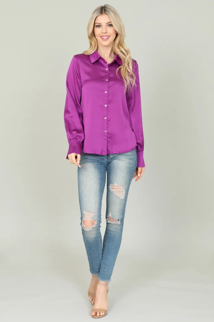 Silk Long Sleeve Top