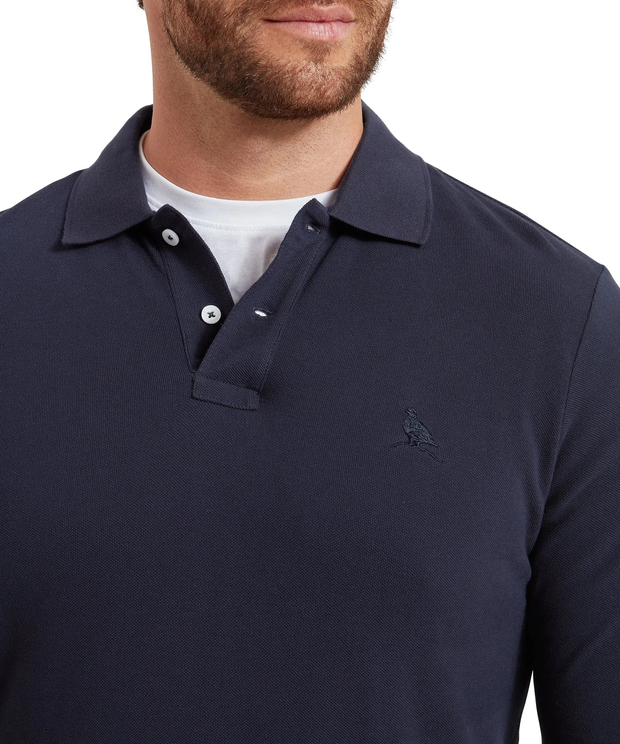 St Ives Long Sleeve Polo Shirt - Navy