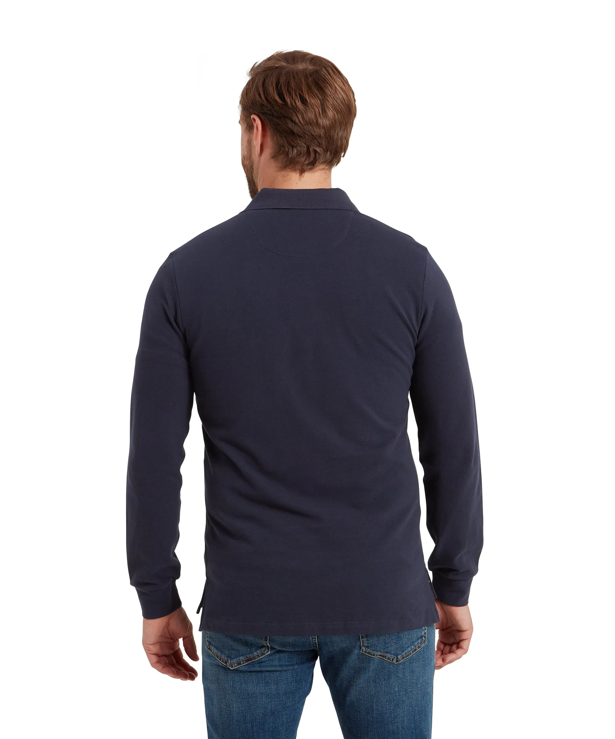 St Ives Long Sleeve Polo Shirt - Navy