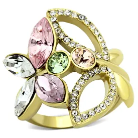 Steel Ring Top GRD Crystal Multi TK1100 for Women Style Plating