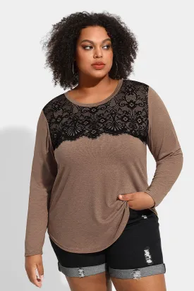 Supersoft Stylish Lace Long Sleeve Shirt