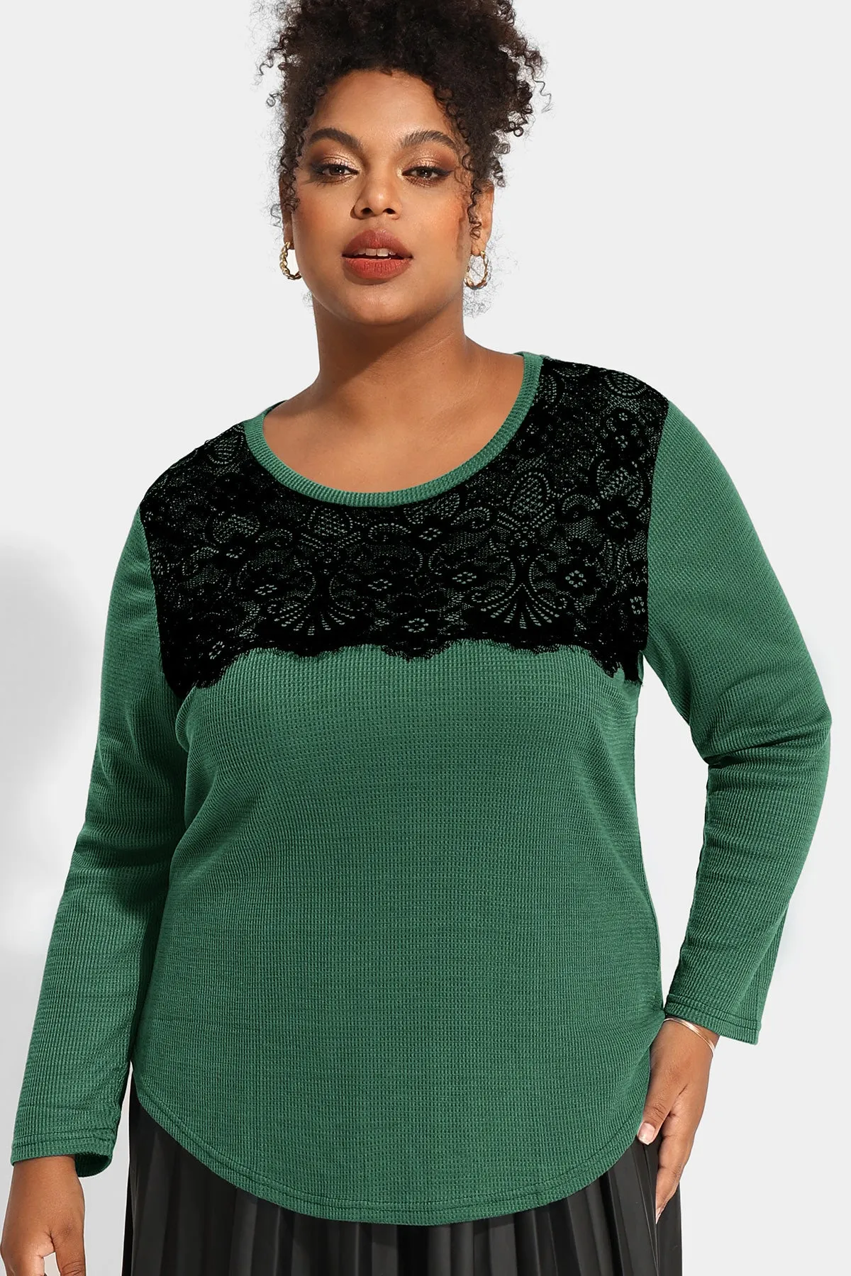 Supersoft Stylish Lace Long Sleeve Shirt