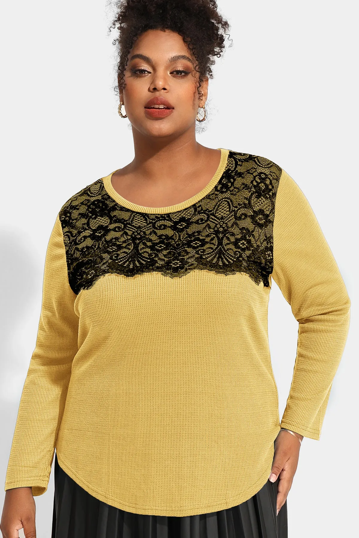 Supersoft Stylish Lace Long Sleeve Shirt