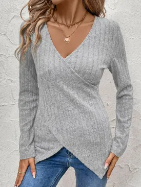 Surplice Long Sleeve Top