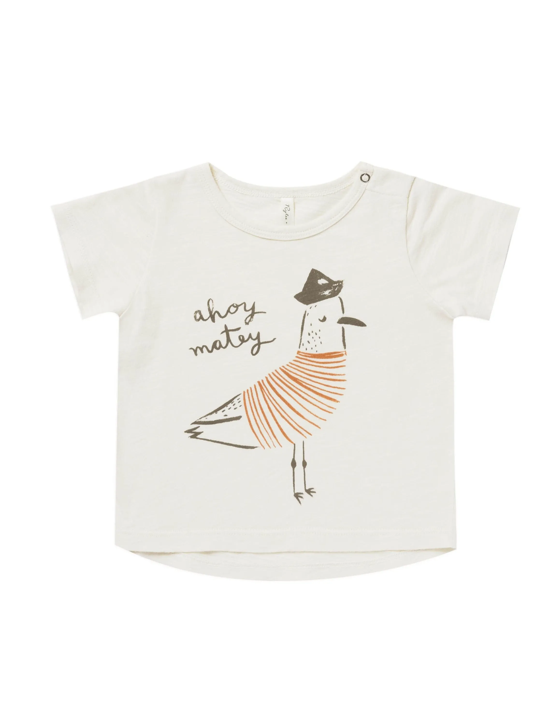 The Ahoy Basic Tee by Rylee   Cru - Ivory - BABY