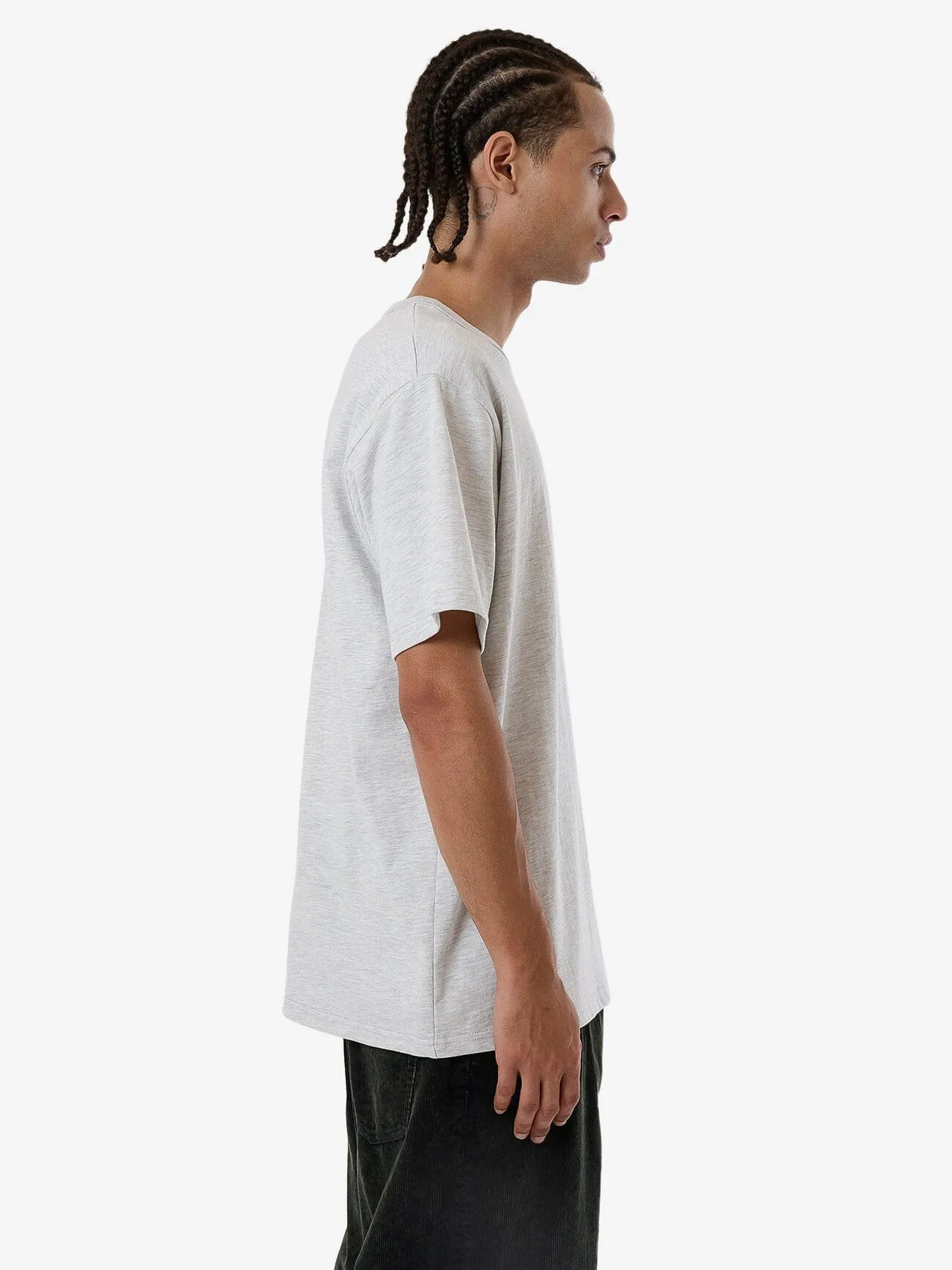 Thrills Workwear Embro Merch Fit Tee - White Marle