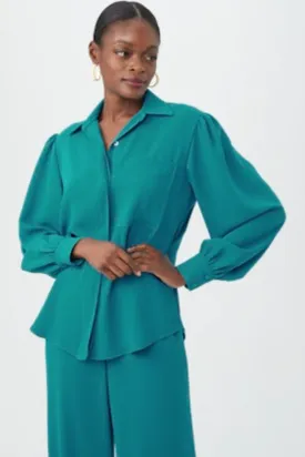 Trina Turk Anuka Dolman Shirt Turkana Teal