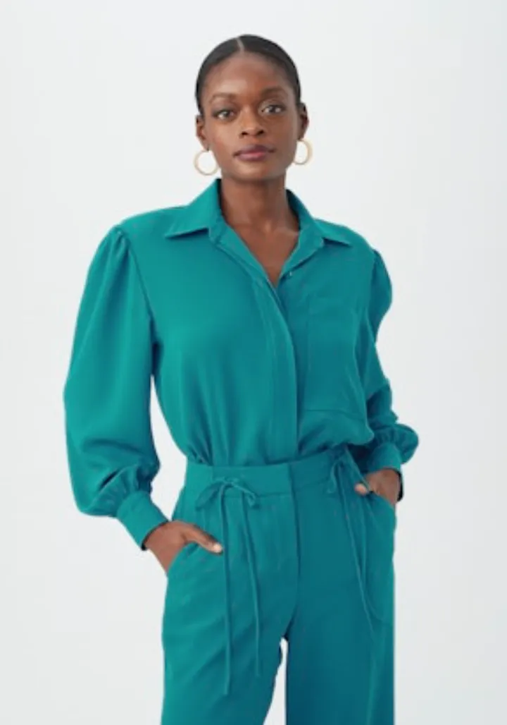 Trina Turk Anuka Dolman Shirt Turkana Teal