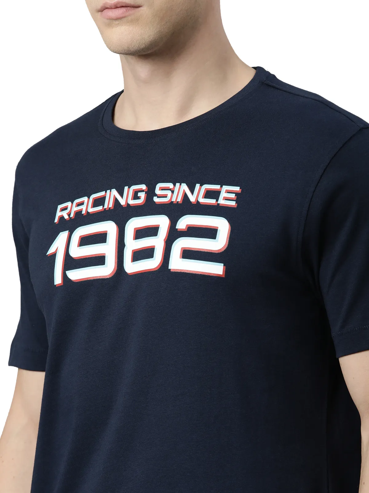 TVS Racing Classic Round Neck Cotton T-Shirt for Men