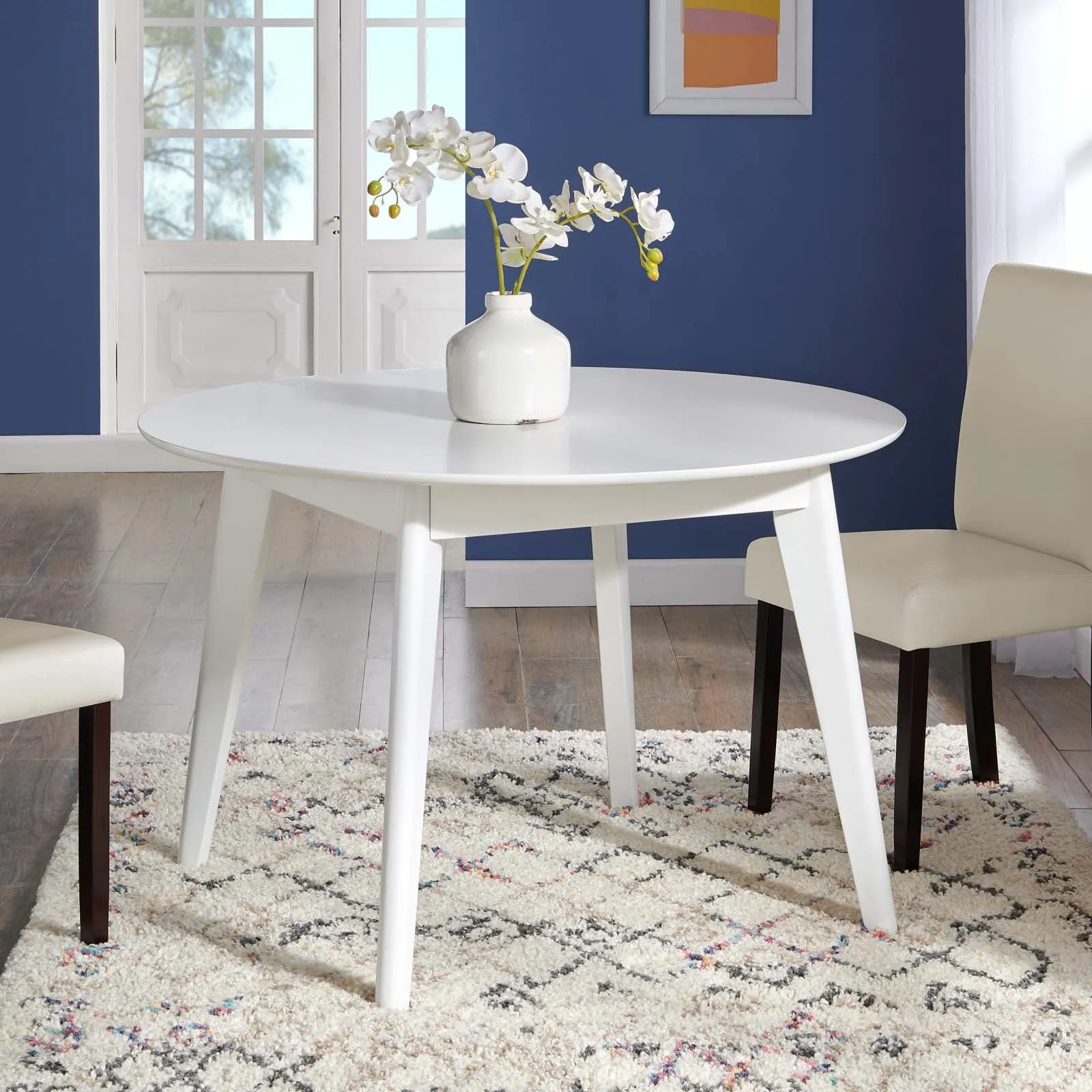 Vision 45" Round Dining Table in White