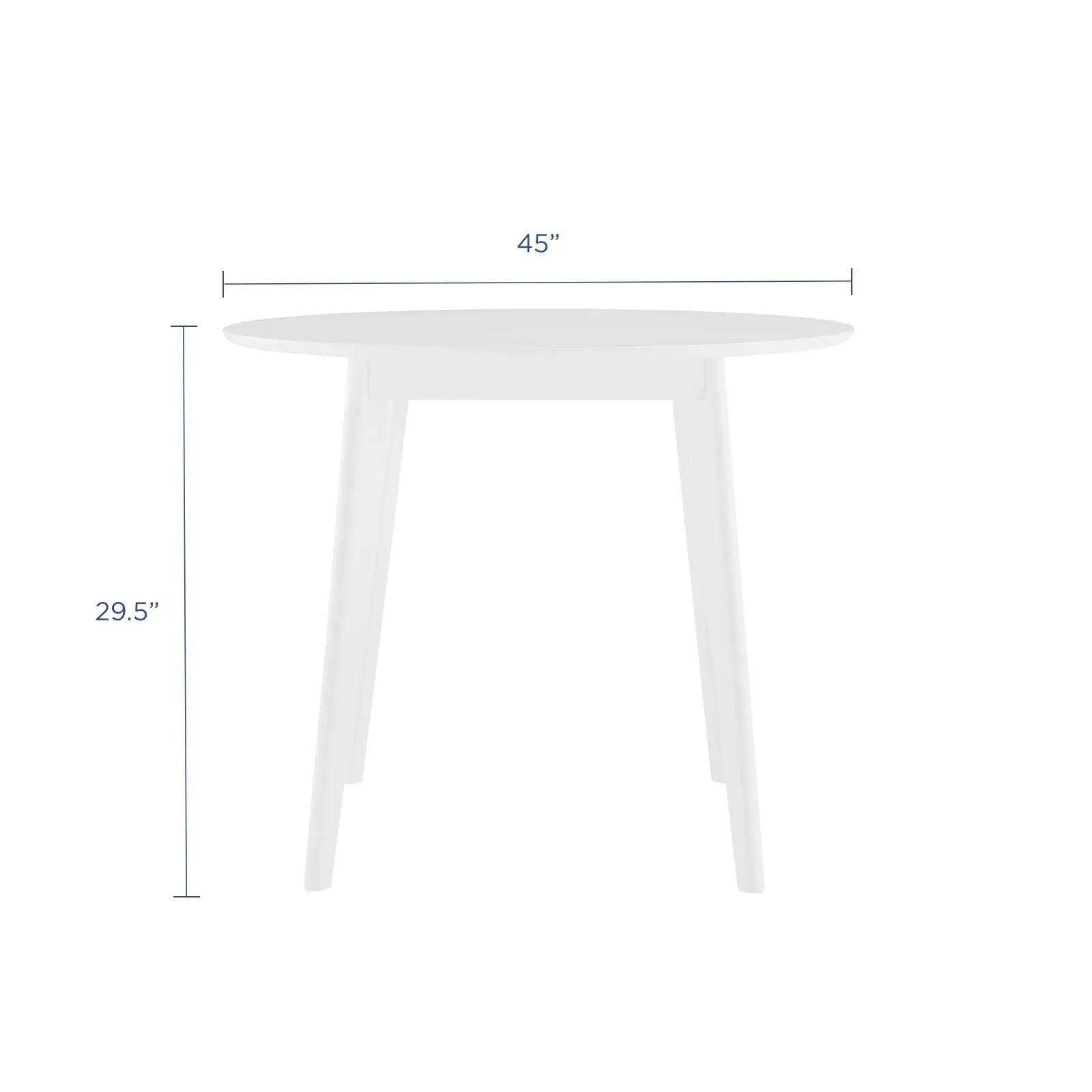 Vision 45" Round Dining Table in White