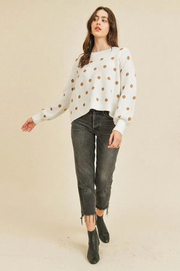 Women's Polka Dots Long Sleeve Top