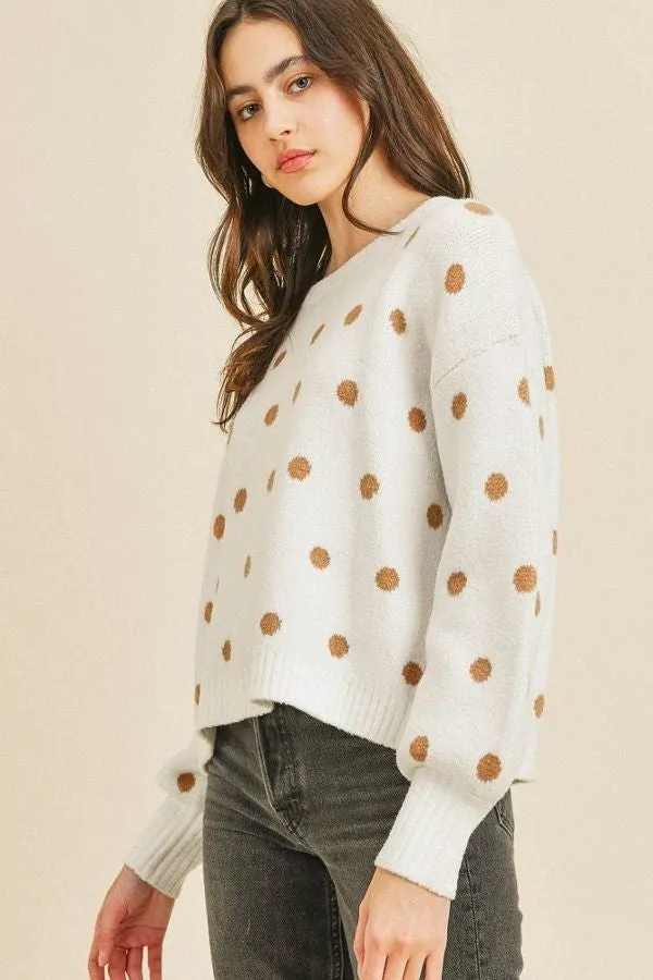 Women's Polka Dots Long Sleeve Top