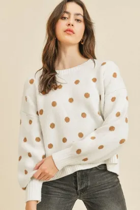 Women's Polka Dots Long Sleeve Top