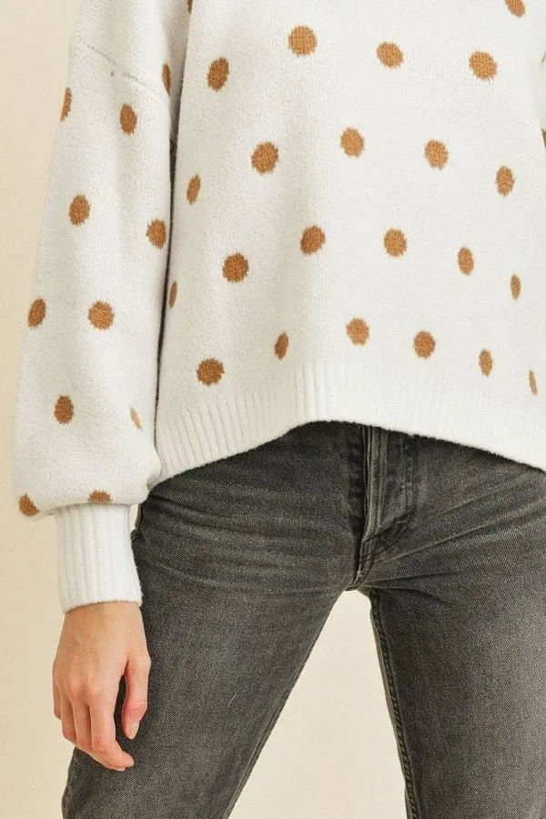 Women's Polka Dots Long Sleeve Top